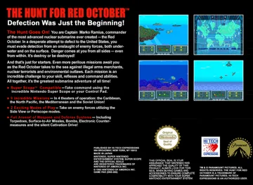 Hunt for Red October, The (Europe) (Beta) box cover back